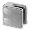 Flat Back Square Glass Clamps-for 8mm glass- Satin Polished-Grade 304 
